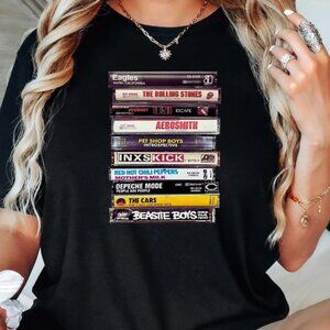 80's Rock Cassette T-Shirt Gift For Music Lover, Old School Music Band Clothing